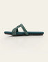 Verlina Green Beaded Flats with Crossover Straps – Essence by Rubina
